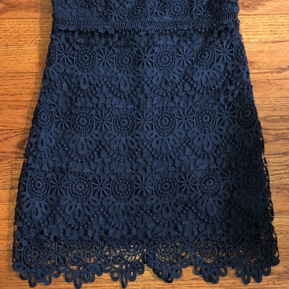 Women’s Hollister Navy Blue Lace Dress - Picture 12 of 16